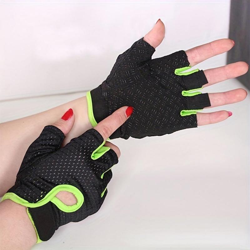 1 Pair Half Finger Sports Gloves, Breathable Comfortable Gloves, Outdoor Sports Gloves for Cycling Running, Gym Accessories