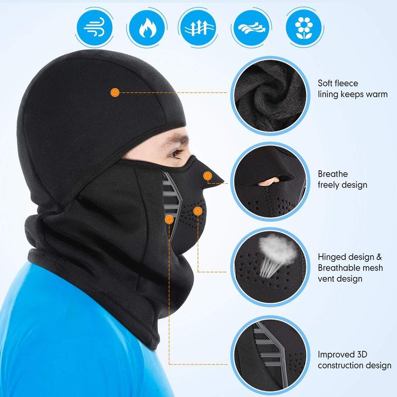 Winter Windproof Fleece Ski Mask Balaclava Headwear Motorcycle Thermal Face Mask Bandanas x