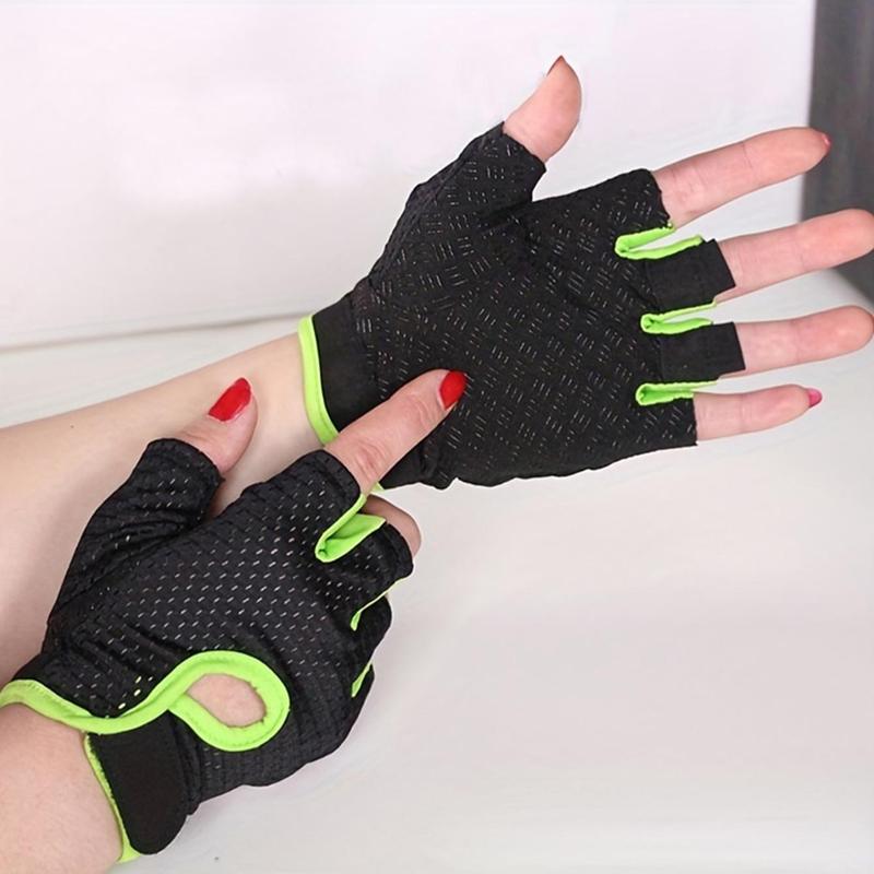 1 Pair Half Finger Sports Gloves, Breathable Comfortable Gloves, Outdoor Sports Gloves for Cycling Running, Gym Accessories