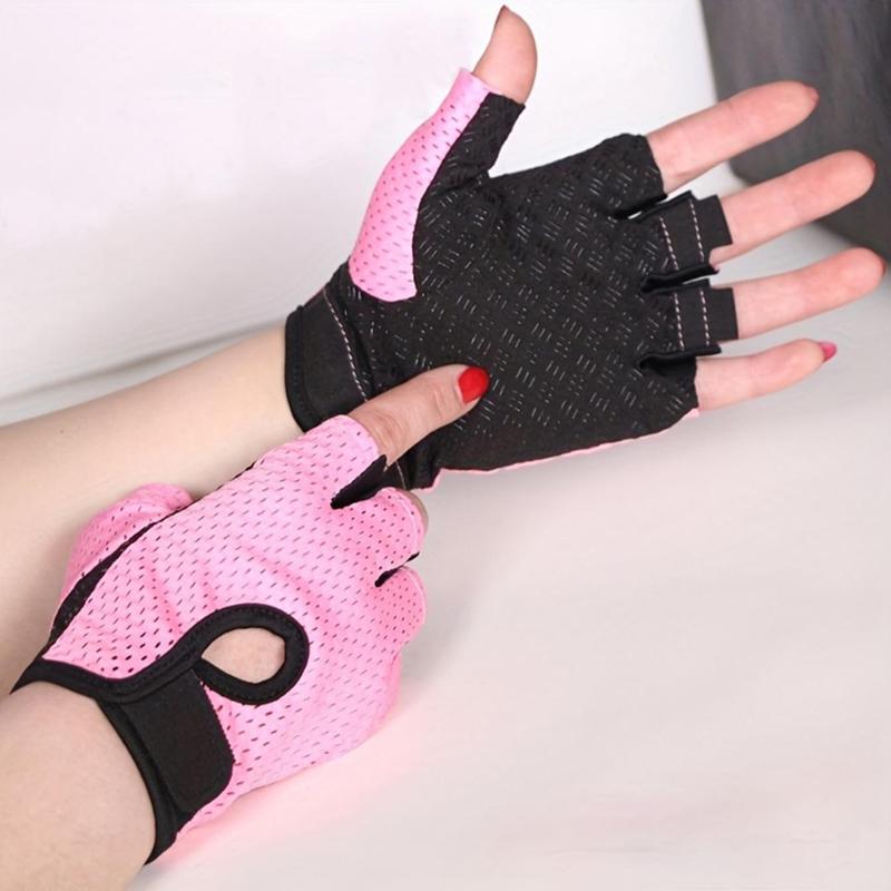 1 Pair Half Finger Sports Gloves, Breathable Comfortable Gloves, Outdoor Sports Gloves for Cycling Running, Gym Accessories