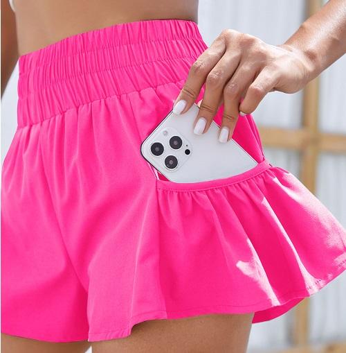 BMJL Womens High Waisted Shorts Athletic Running Shorts Workout Gym Quick Dry Flowy Shorts with Pockets