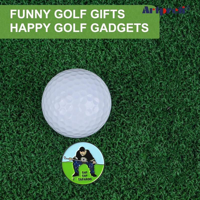 Funny Golf Ball Marker with Magnetic Hat Clip, Summer Funny Golf Gifts for Men Women, Golf Ball Marker Cap Clip for Men and Women, Golf Accessories for Golf Lovers, Gym Accessories