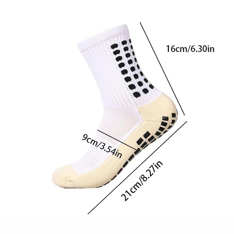 Non-Slip Soccer Socks with Grip Pads, Anti-Slip Athletic Sports Socks for Football, Baseball, Women and Men