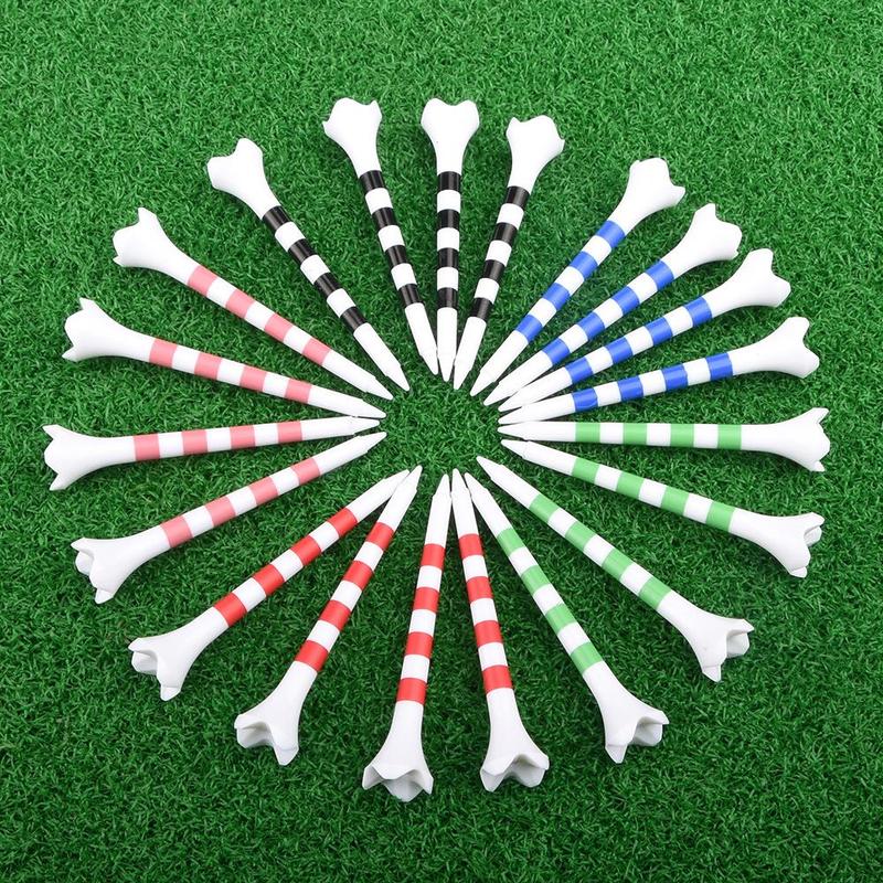 Golf Tee, 20pcs set 4 Corner Plastic Spike Plastic Seat, Golf Club Bag Accessories for Outdoor Sports