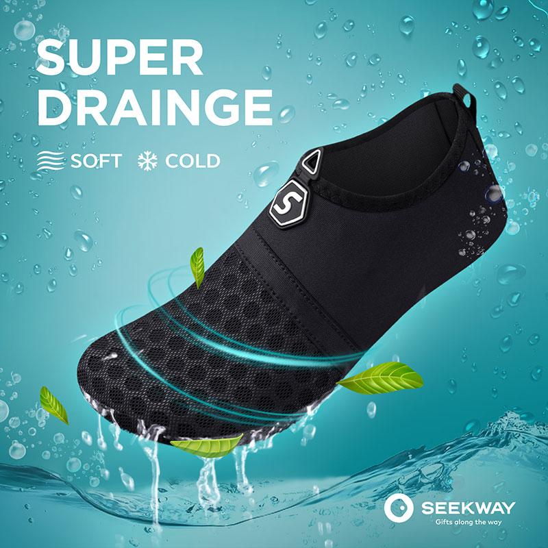 SEEKWAY Water Shoes Barefoot Aqua Socks Non Slip Quick-Dry for Beach Pool Swimming River Lake Women Men SK001 quick dry