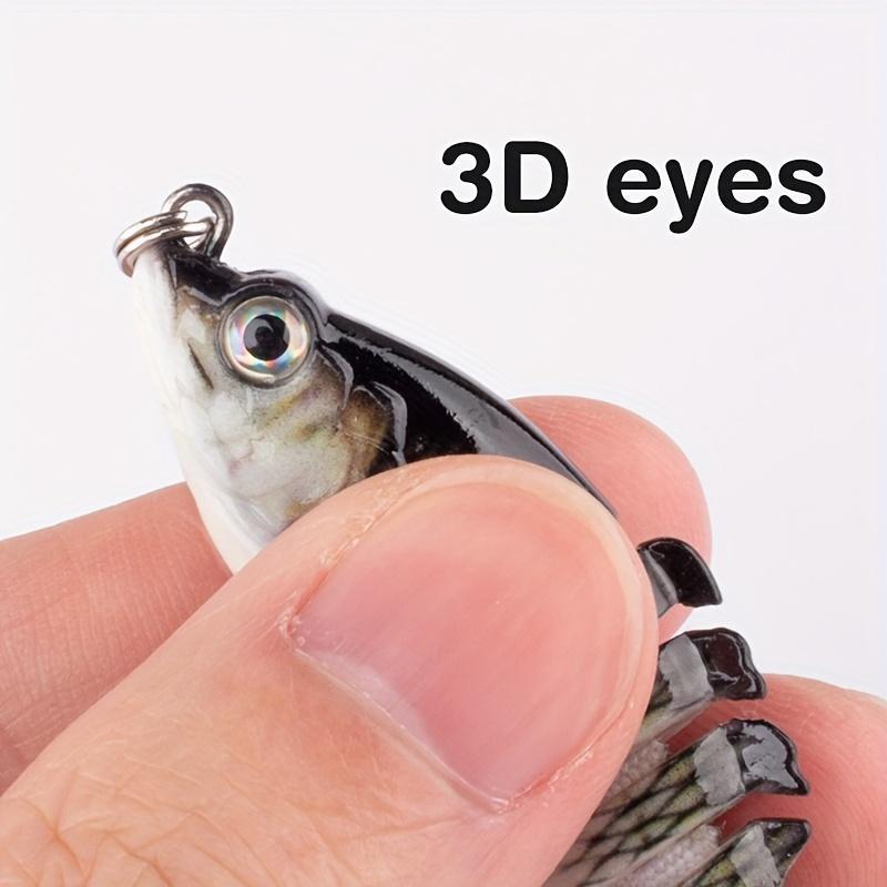 Artificial Fishing Lures, 4 Counts Mini Multi-sectionfishing Lure with Hook, Fake Fish Bait, Multi Jointed Swimbait Lifelike Hard Bait Lure, Lure Fishing, Outdoor Fishing Equipment, Fishing Tackle Kit, Suitable for Beginners, Christmas Gift