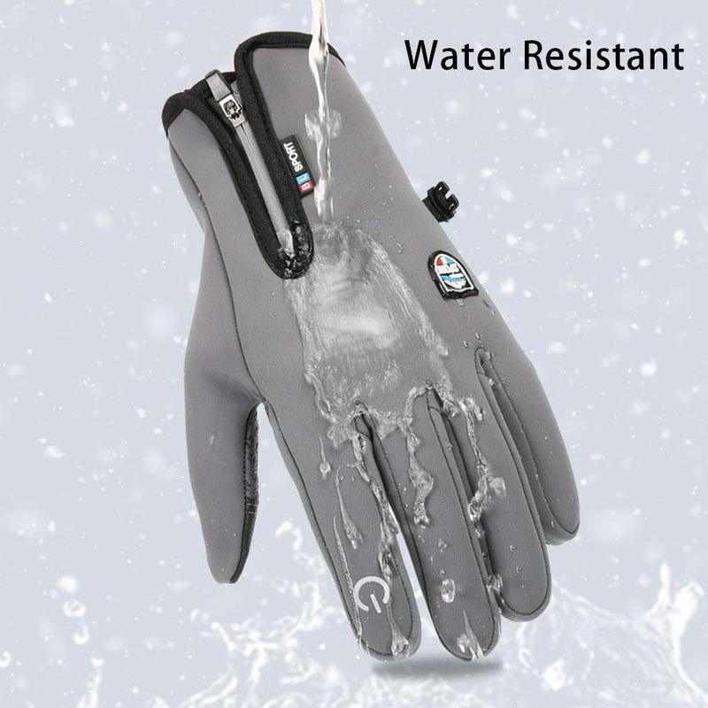 Winter Cycling Gloves, Touch Screen Outdoor Sports Gloves, Windproof & Waterproof Thickened Gloves for Men & Women, Sports & Outdoor Accessories