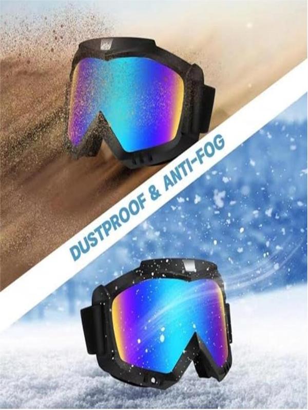 Off-road Vehicle Goggles, 2pcs set Motorcycle Goggles, ATV Goggles, Riding Goggles, Ski Goggles, Windproof Glasses, Racing Goggles, Sports Eyewear