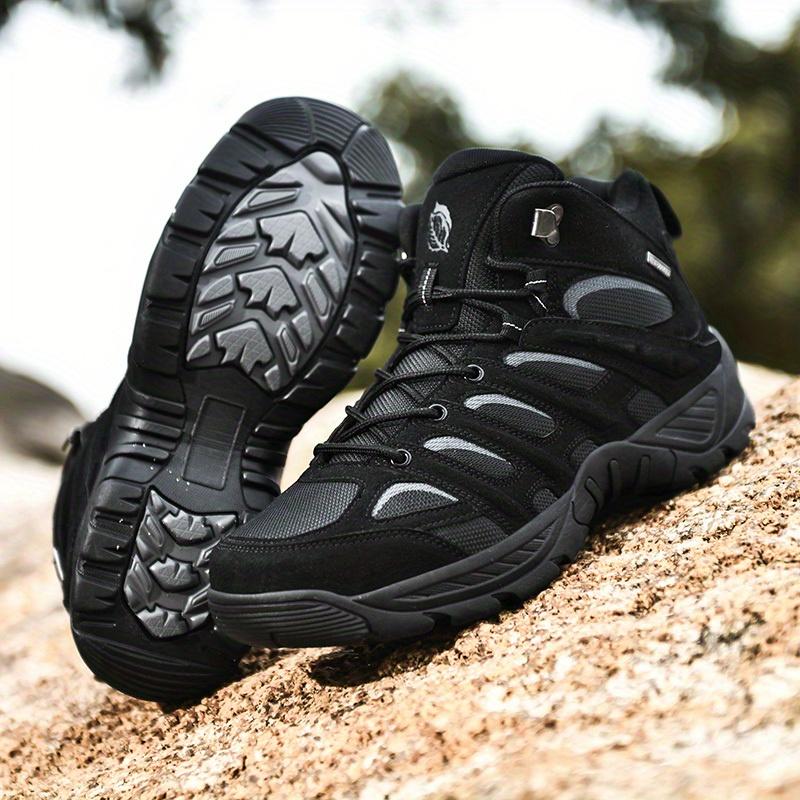 Men's Hiking Boots Tactical Combat Lightweight Outdoor Boots Round Toe Waterproof Breathable Oil-proof Non-slip Men's Outdoor