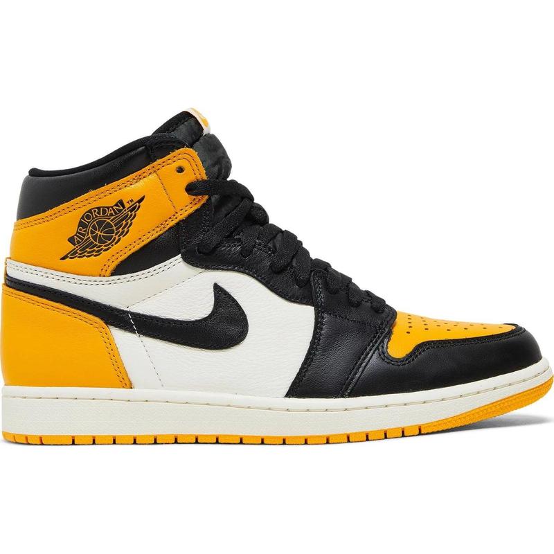 Pre-owned Air Jordan 1 Retro High OG Taxi Yellow Toe