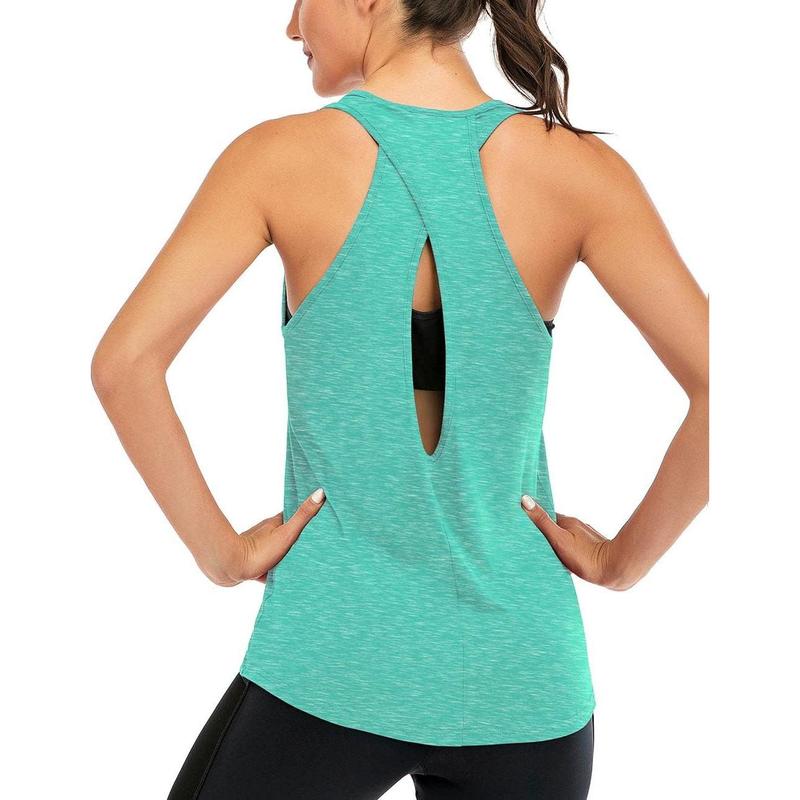 Womens Cross Backless Workout Tops for Women Racerback Tank Tops Open Back Running Tank Tops Muscle Tank Yoga Shirts