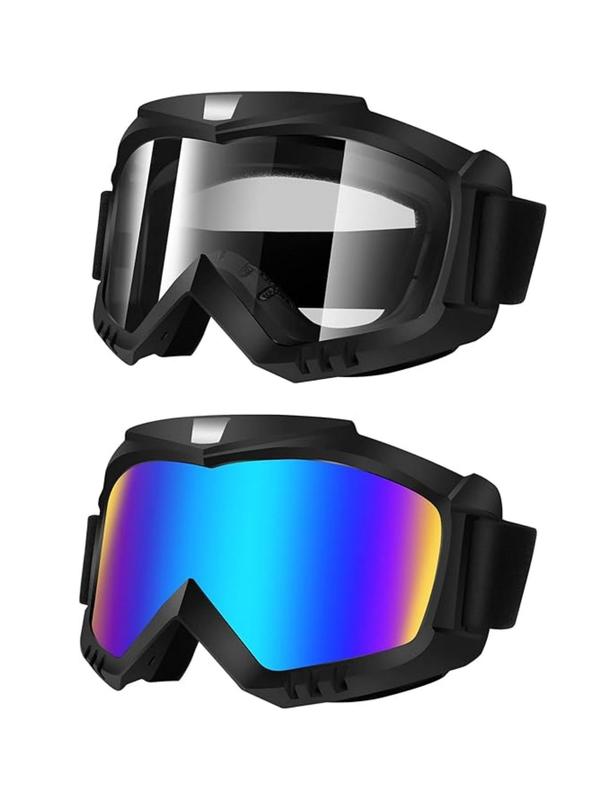 Off-road Vehicle Goggles, 2pcs set Motorcycle Goggles, ATV Goggles, Riding Goggles, Ski Goggles, Windproof Glasses, Racing Goggles, Sports Eyewear