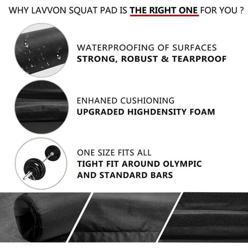 Barbell Squat Pad, 1 Count Neck & Shoulder Protective Pad with 21 Days Exercise Log, Foam Sponge Pad for Squat, Sports Protective Gear