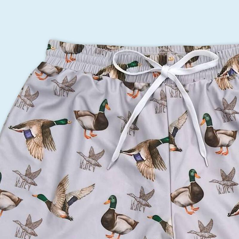 Adult Men's Mallard Duck Summer Beach Wear Swim Trunks Shorts