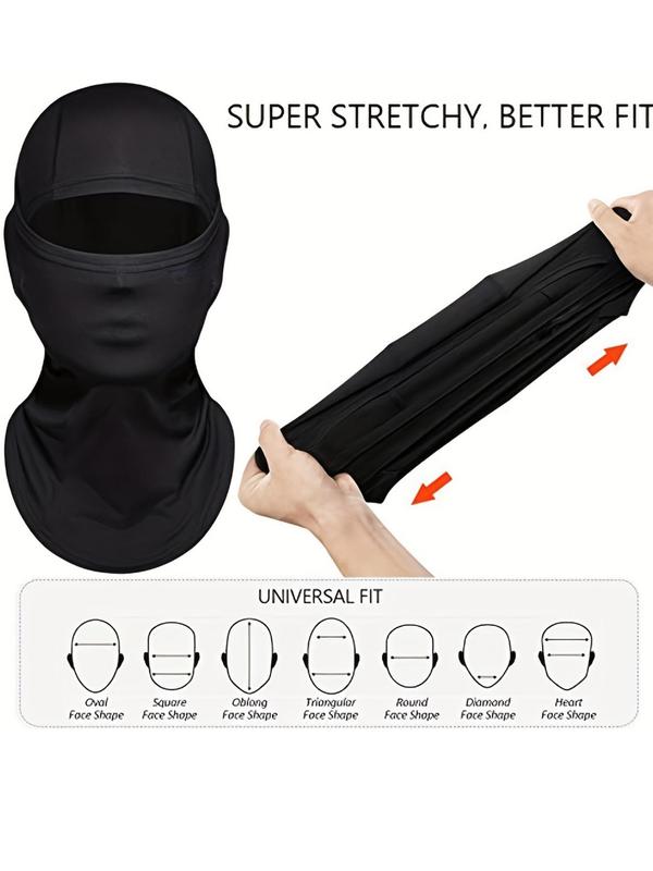 Unisex Solid Color Balaclava Face Mask,  UV Protection Skiing & cycling Mask for Men & Women, Windproof Accessories for Outdoor Sports Use