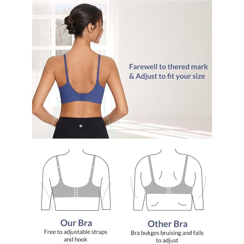 [BLACK FRIDAY SALES]baleaf Women's Padded Sports Bras, Adjustable Spaghetti Strap Wireless Comfy Yoga Workout Everyday Bras