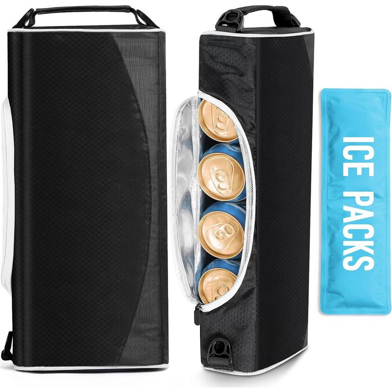 Golf Cooler Bag Insulated with Ice Packs - Keeps 6 Beer Cans or 2 Wine Bottles Cold for Hours, Fits Discreetly in Golf Bags; Golf Accessories Fathers Day Dad Gifts for Men from Daughter Son Wife