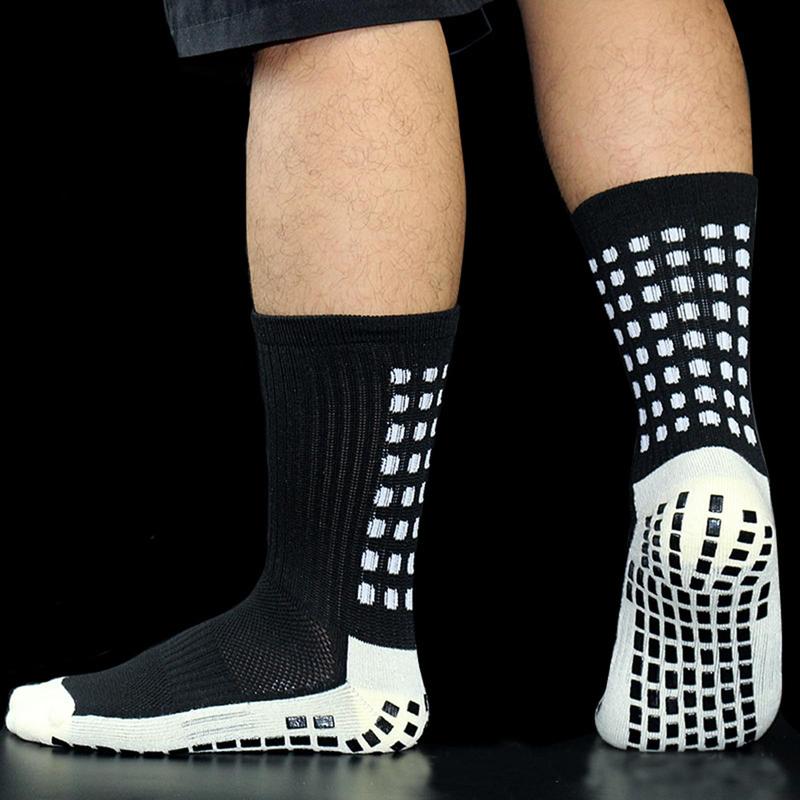 2 4 6 8 pieces of men's anti slip football socks, knee pads combination, thick sweat absorbing and breathable socks